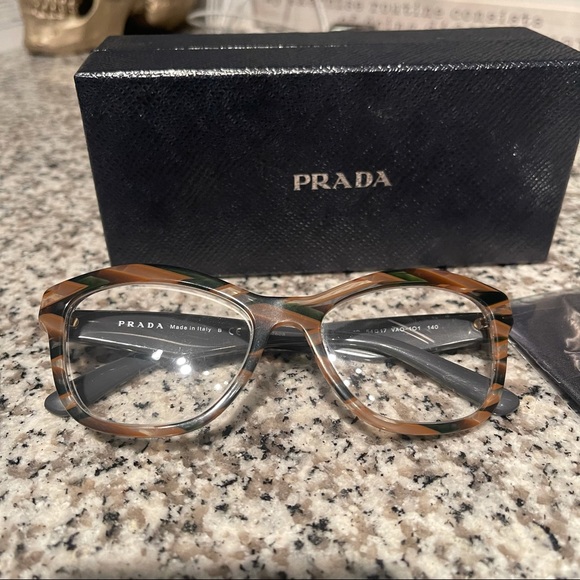 Prada Tortoise Green Eyeglasses - Picture 2 of 8